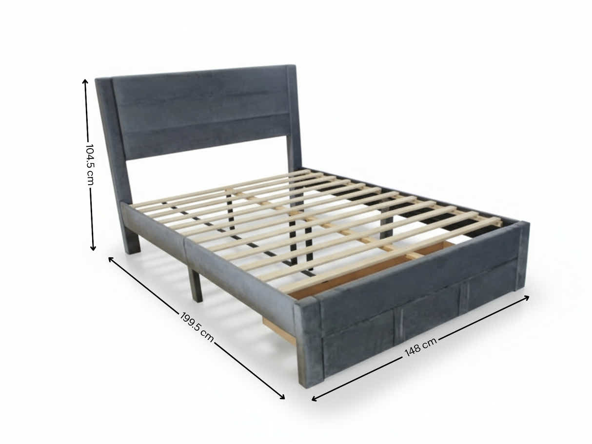 Heloise Bed Frame With Drawer - Double