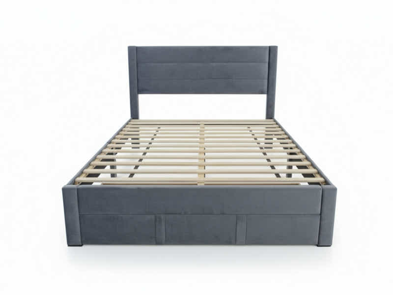 Heloise Bed Frame With Drawer - Queen