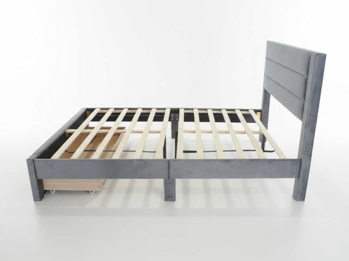 DS Heloise Bed Frame With Drawer - Queen