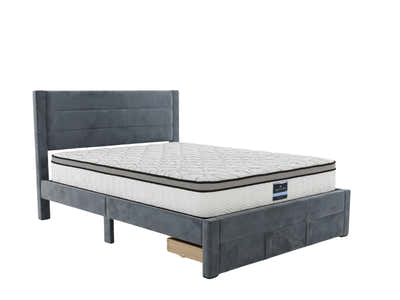 Heloise Bed Frame With Drawer & GEL30 Mattress - Queen