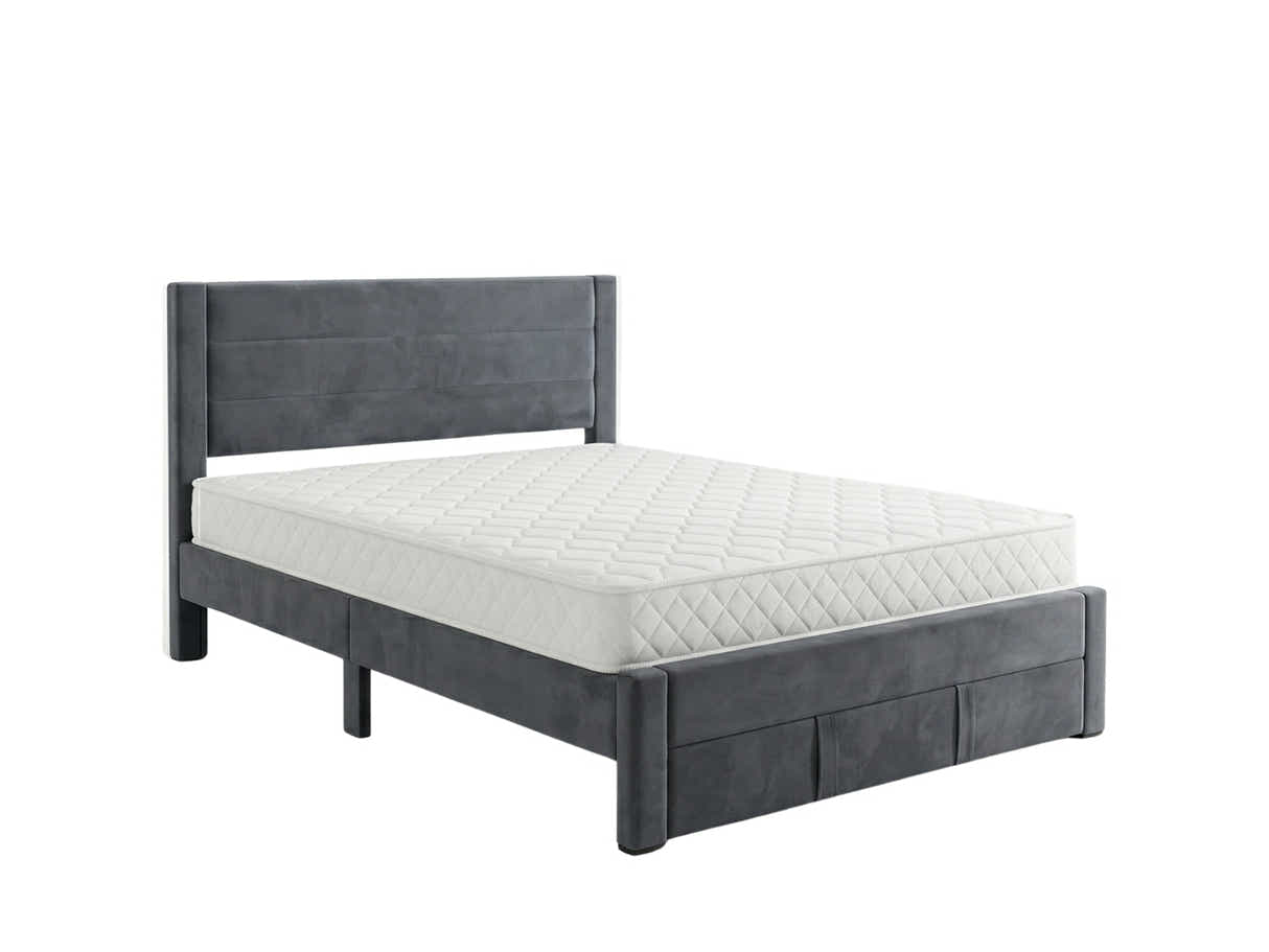 Heloise Bed Frame With Drawer & Bon15 Mattress - Queen