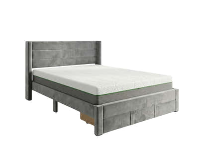 Heloise Bed Frame With Drawer & 3 Way Mattress - Queen