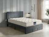 Heloise Bed Frame With Drawer & PIL20 Mattress with Pillows - Queen