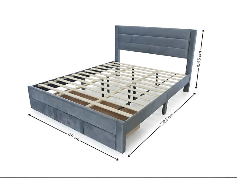 DS Heloise Bed Frame With Drawer - King