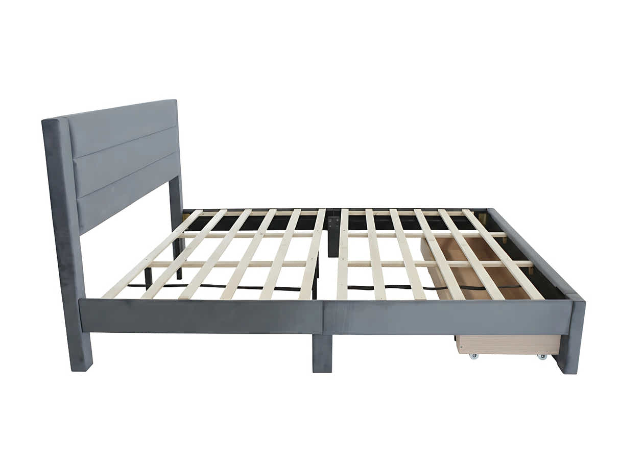 Heloise Bed Frame With Drawer - King