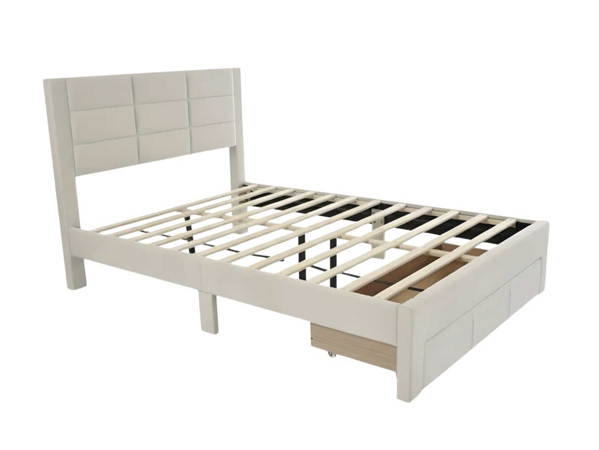 Hernan Bed Frame with Drawer - Double