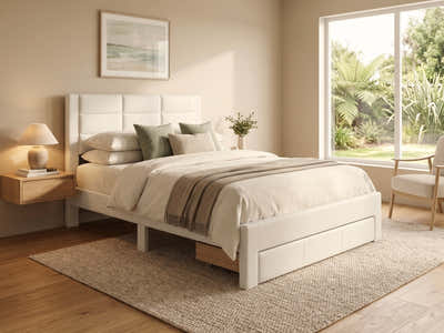 Hernan Bed Frame with Drawer - Double