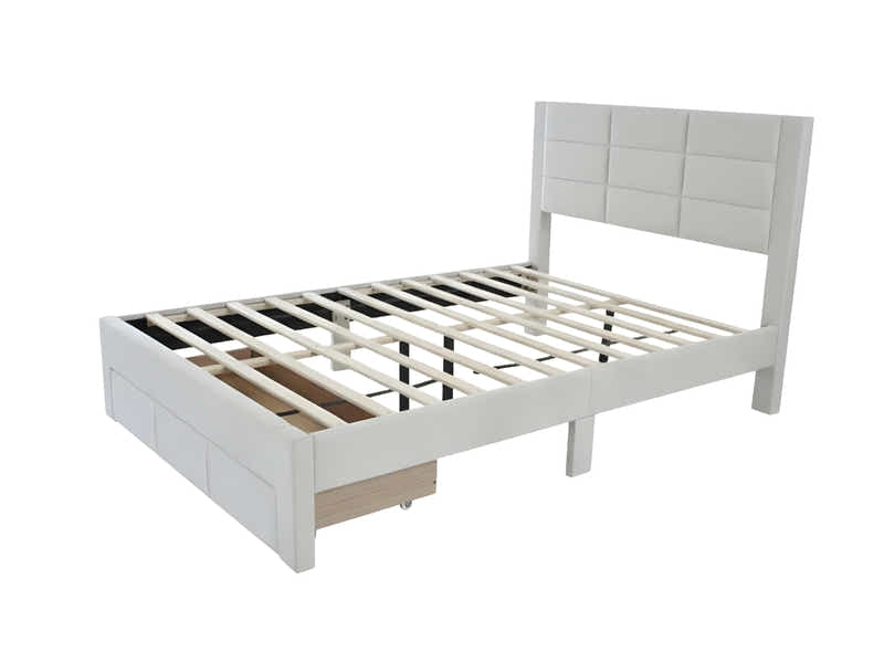 Hernan Bed Frame with Drawer - Double