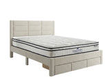 Hernan Bed Frame with Drawer & Boucle22 Mattress - Queen