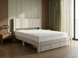 Hernan Bed Frame with Drawer & Bon15 Mattress - Queen
