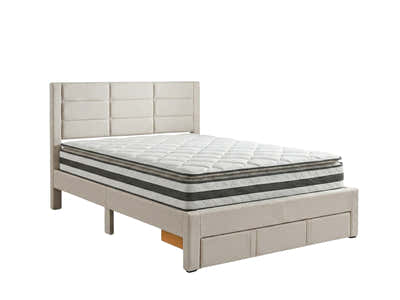 Hernan Bed Frame with Drawer & Bon21 Mattress - Queen