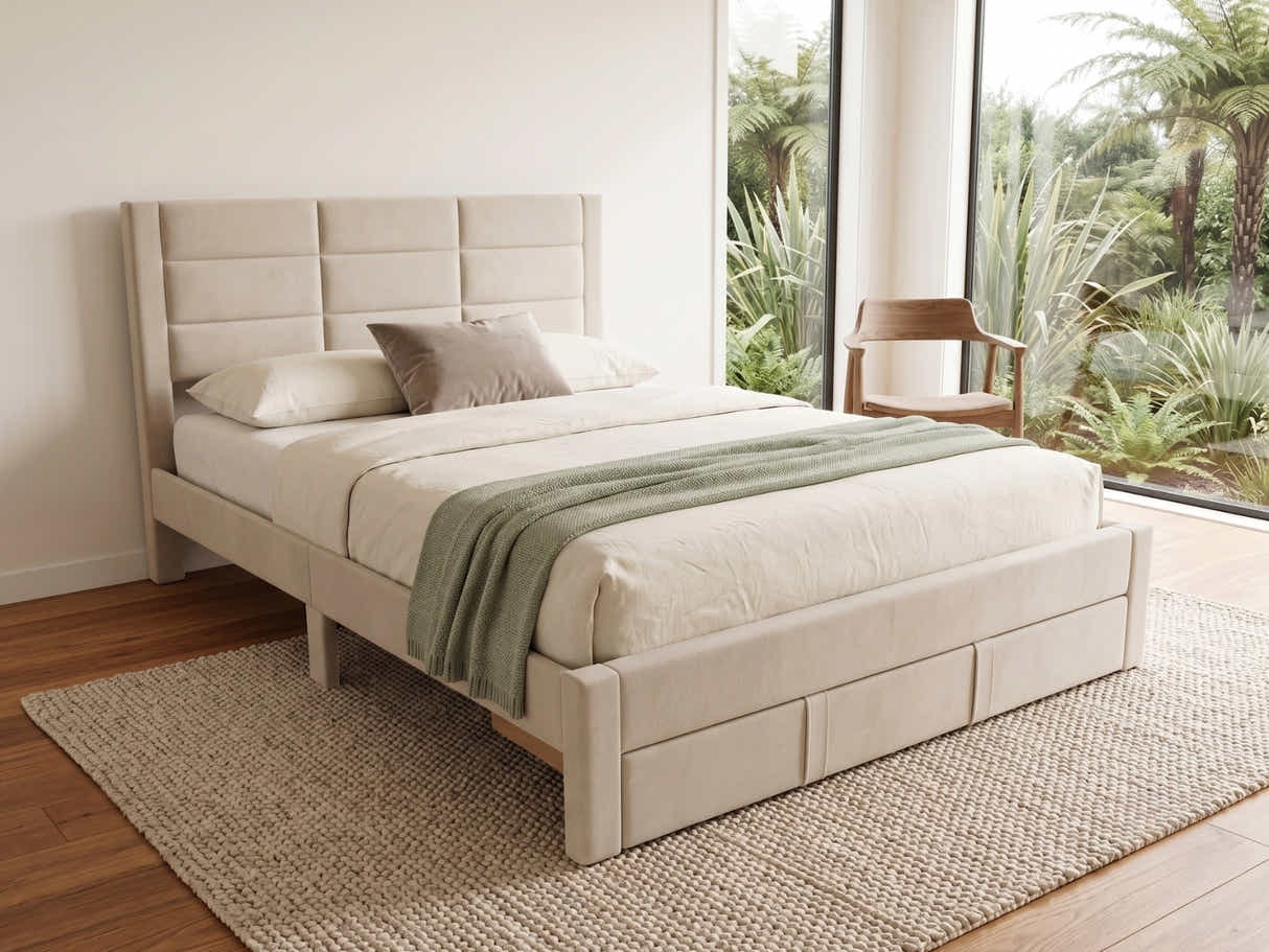 DS Hernan Bed Frame with Drawer - King