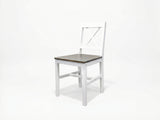 Ajax 5-Piece Dining Set - White & Teak