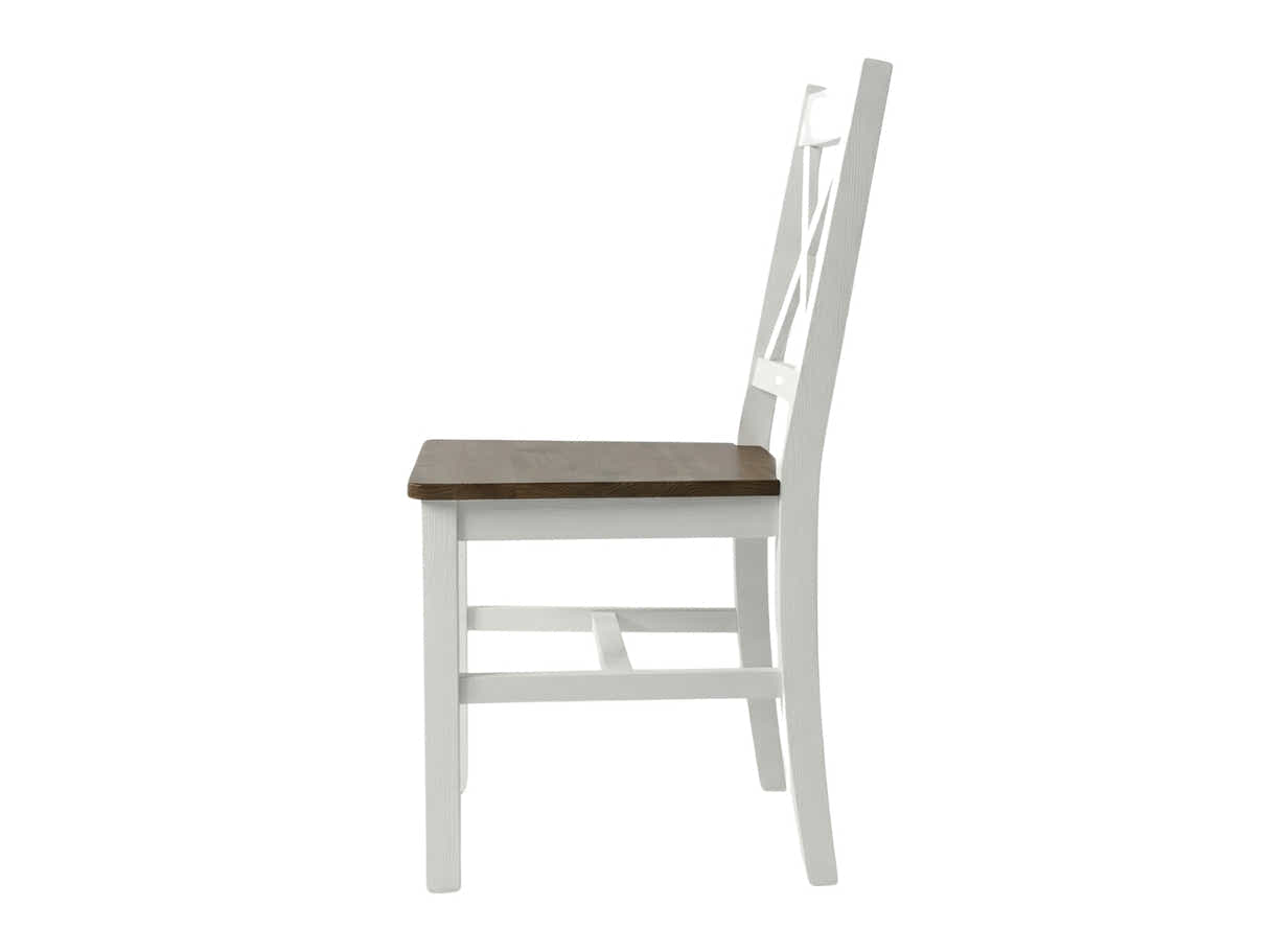Ajax 5-Piece Dining Set - White & Teak