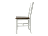 Ajax 5-Piece Dining Set - White & Teak