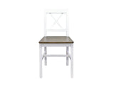Ajax 5-Piece Dining Set - White & Teak