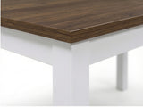 Ajax 5-Piece Dining Set - White & Teak