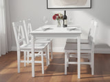 Ajax 5-Piece Dining Set - White