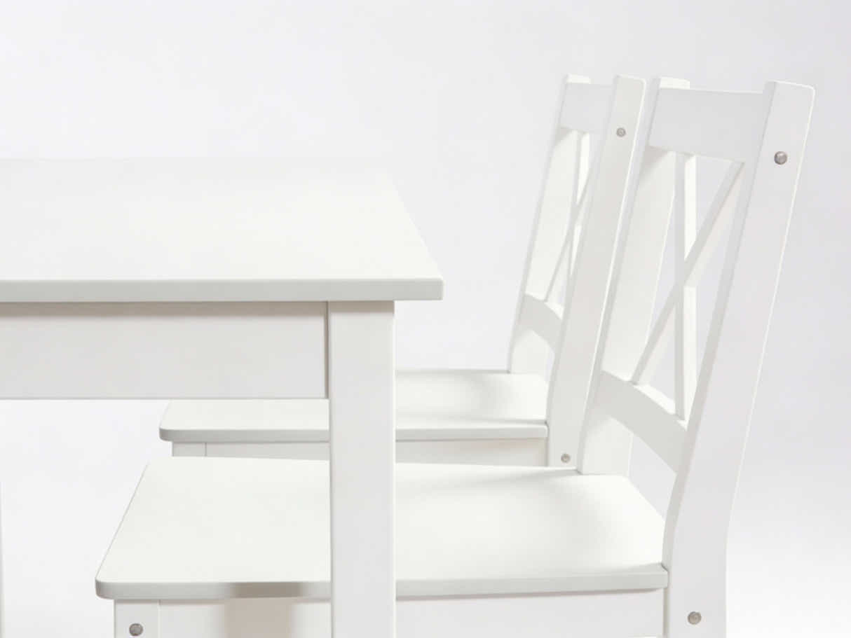 Ajax 5-Piece Dining Set - White