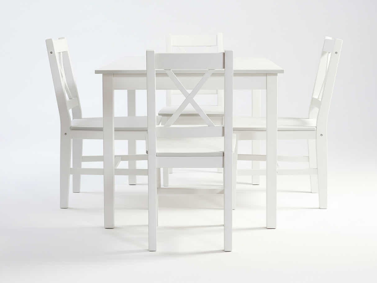 Ajax 5-Piece Dining Set - White