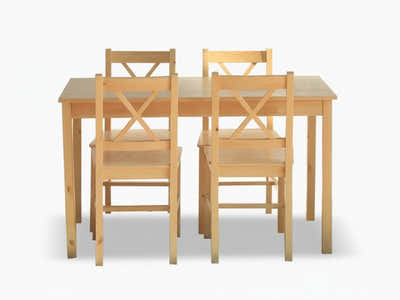 Ajax 5-Piece Dining Set - Natural Wood