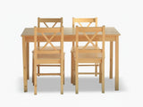 Ajax 5-Piece Dining Set - Natural Wood