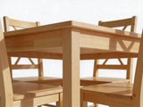 Ajax 5-Piece Dining Set - Natural Wood