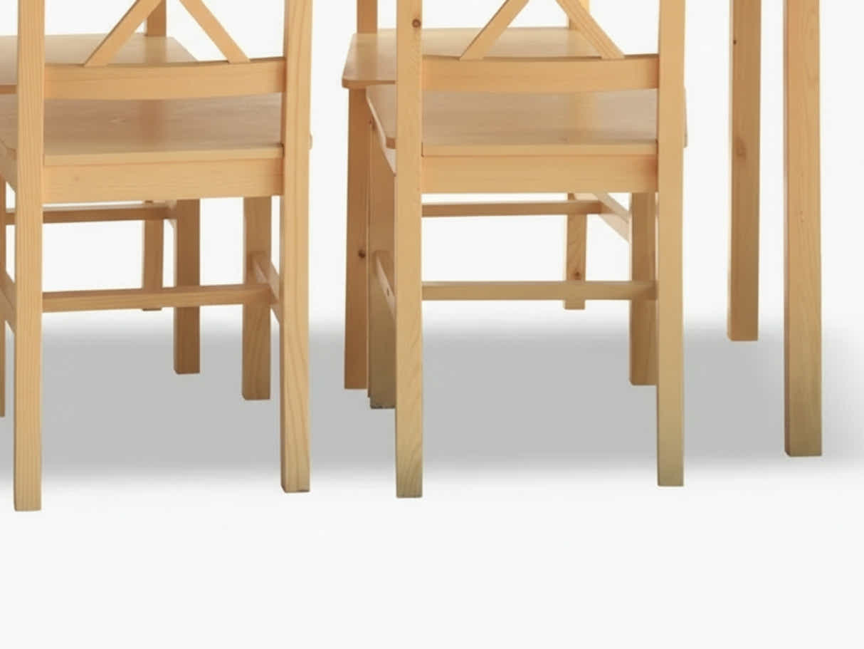 Ajax 5-Piece Dining Set - Natural Wood