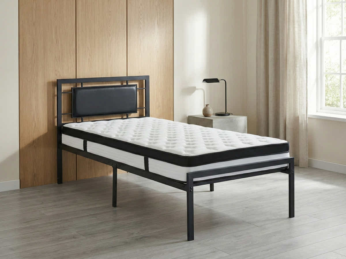 Dakota Metal Bed Frame & Euro Top Mattress G31 - Single