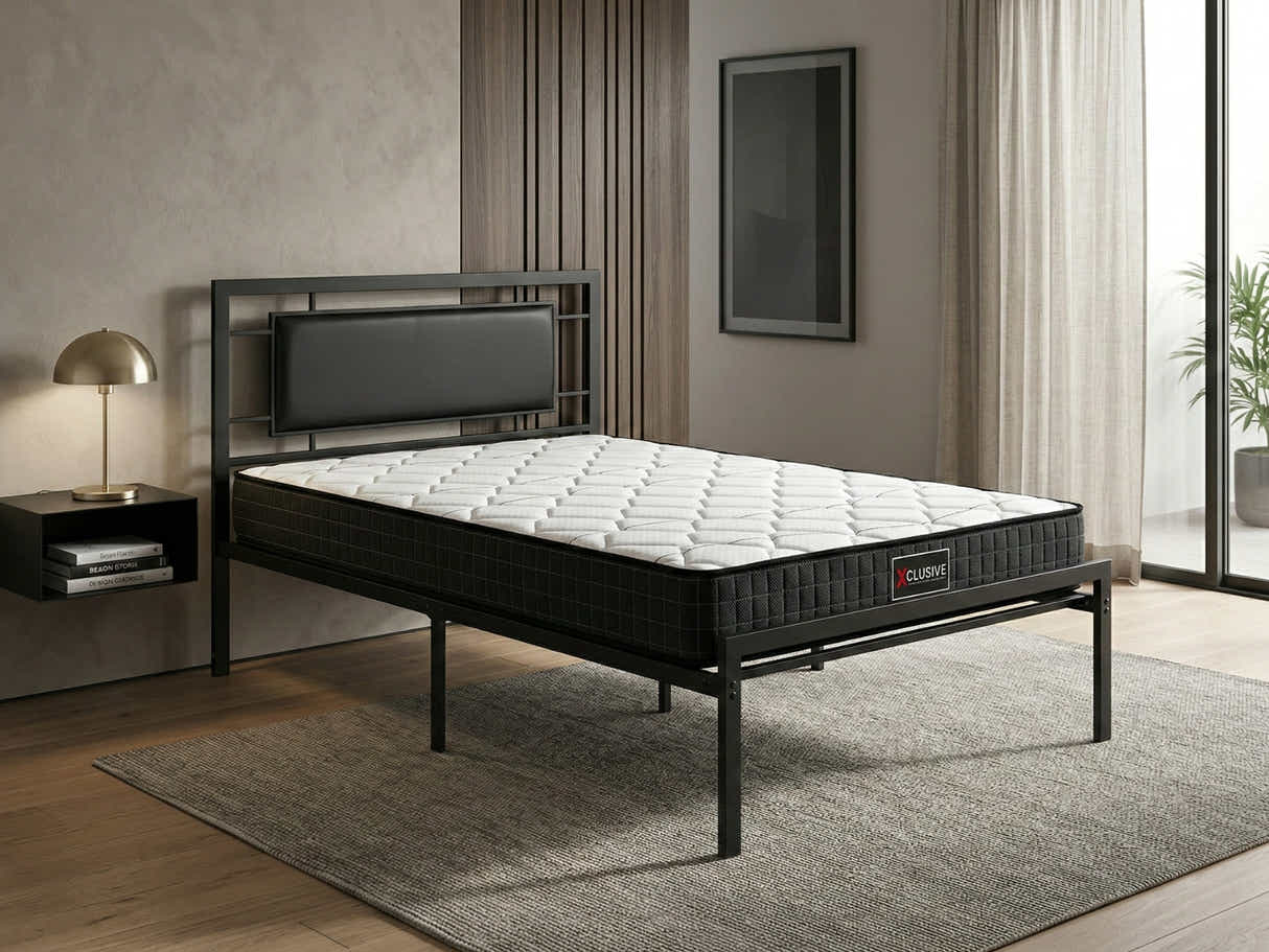 Dakota Metal Bed Frame & Xclusive Pocket Spring Mattress X20 Single