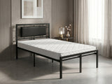 Dakota Metal Bed Frame & Bon15 Mattress - King Single