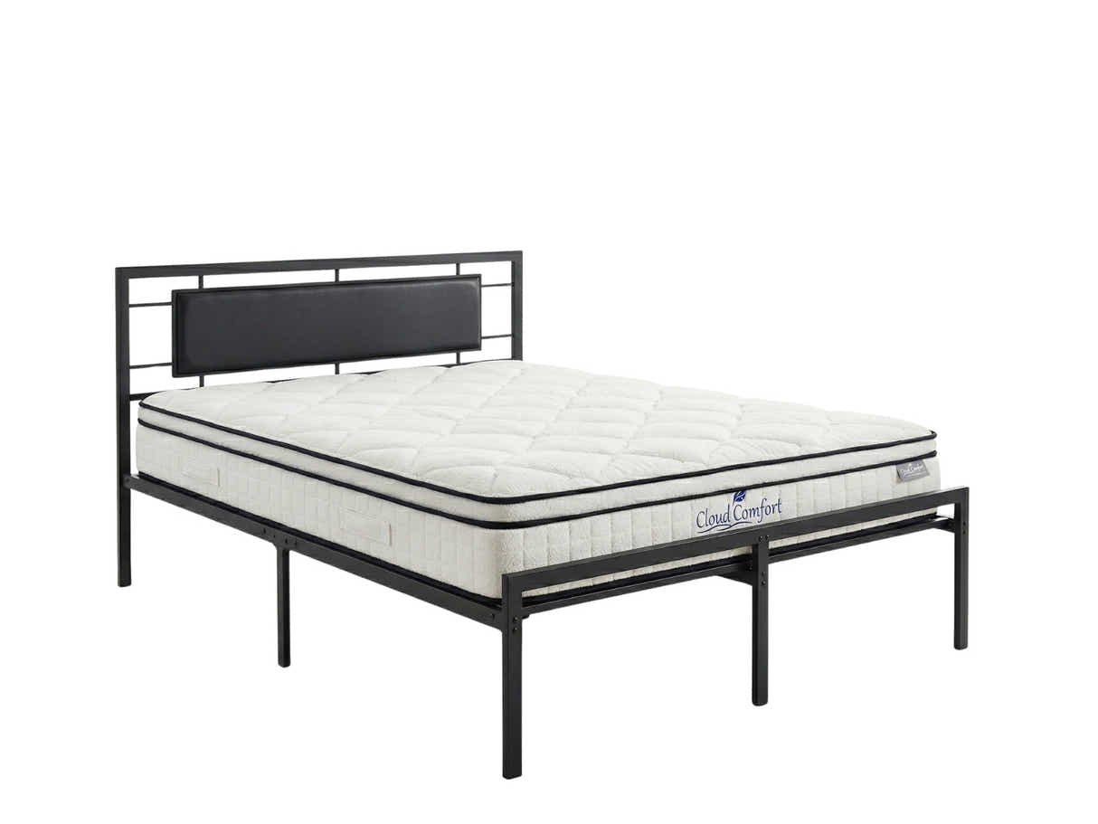 Dakota Metal Bed Frame & Boucle22 Mattress - Double