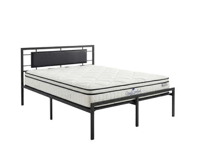 Dakota Metal Bed Frame & Boucle22 Mattress - Double
