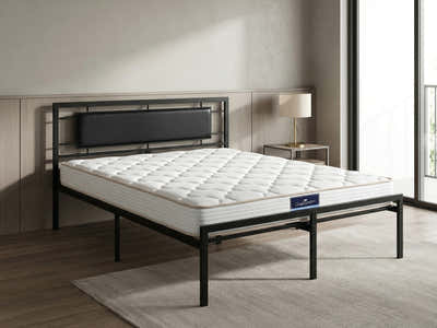 Dakota Metal Bed Frame & PIL20 Mattress with Pillows - Double