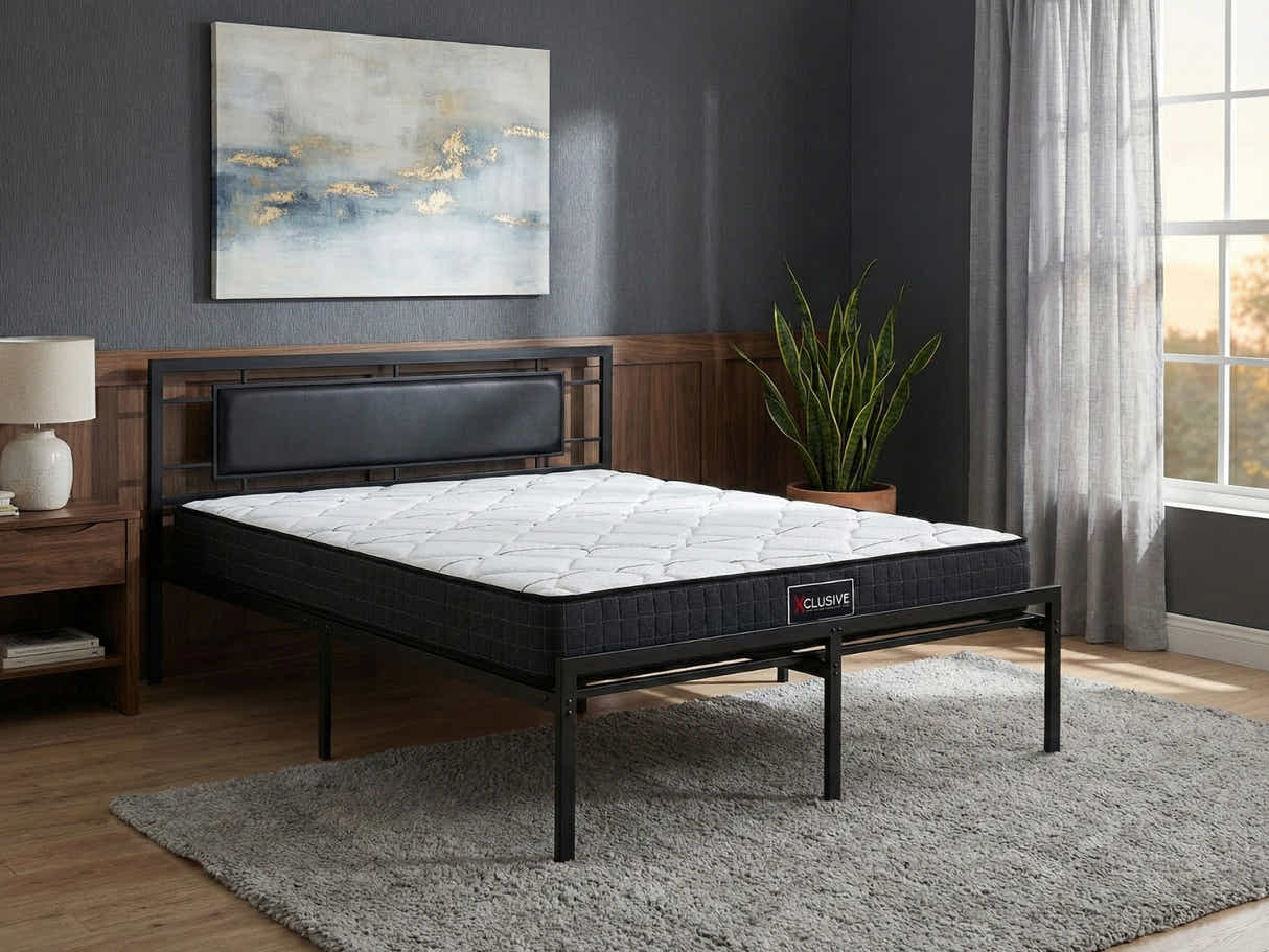 Dakota Metal Bed Frame & Xclusive X20 Mattress - Double