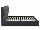 Greta PU Bed Frame Dark Grey - Queen