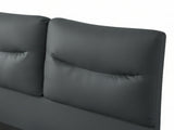 Greta PU Bed Frame Dark Grey - Queen