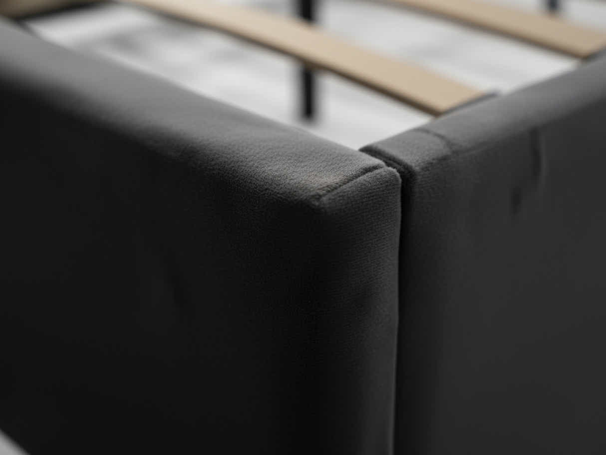 Keetsa Velvet Bed Frame Dark Grey - Queen