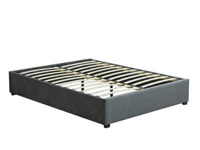 Keetsa Velvet Bed Frame Dark Grey - Queen