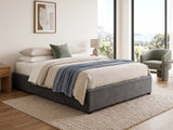 Keetsa Velvet Bed Frame Dark Grey - Queen