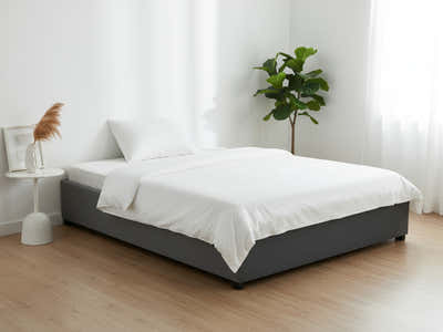 Keetsa Velvet Bed Frame Dark Grey - Queen