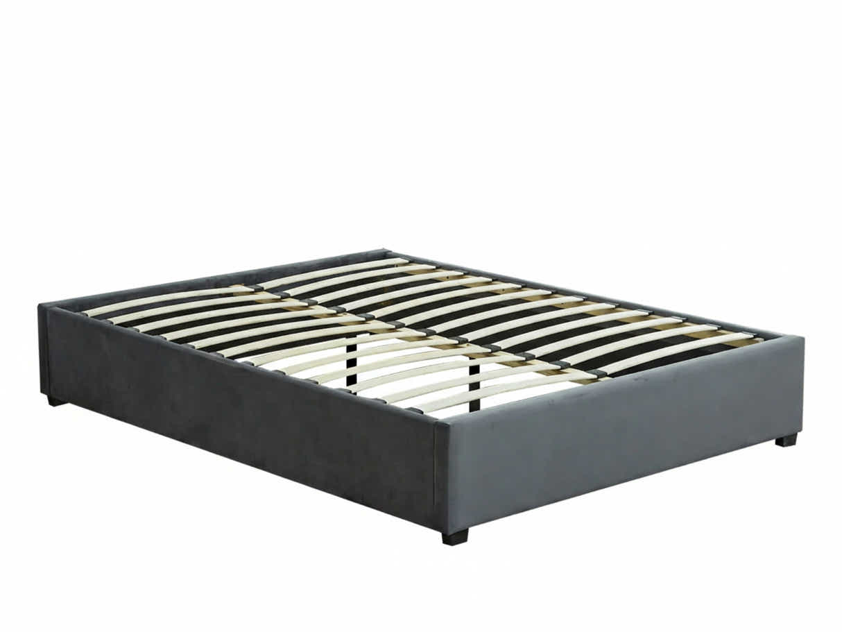 Keetsa Velvet Bed Frame Dark Grey - Queen