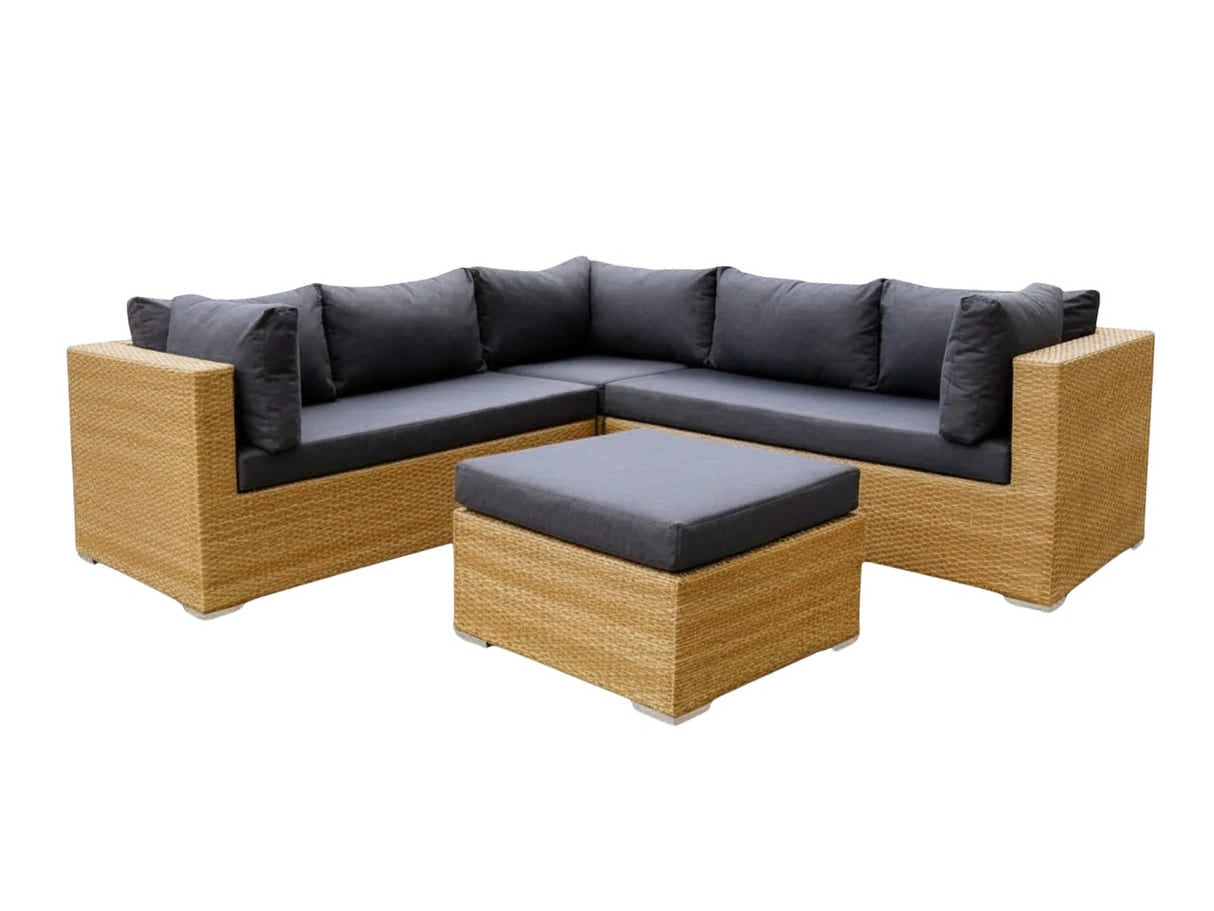 Rimini 4-Piece Lounge Set - Sand & Grey