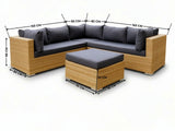 Rimini 4-Piece Lounge Set - Sand + Grey