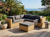 Rimini 4-Piece Lounge Set - Sand + Grey