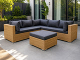Rimini 4-Piece Lounge Set - Sand + Grey