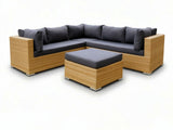 Rimini 4-Piece Lounge Set - Sand + Grey