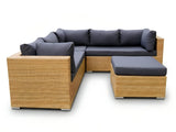 Rimini 4-Piece Lounge Set - Sand + Grey
