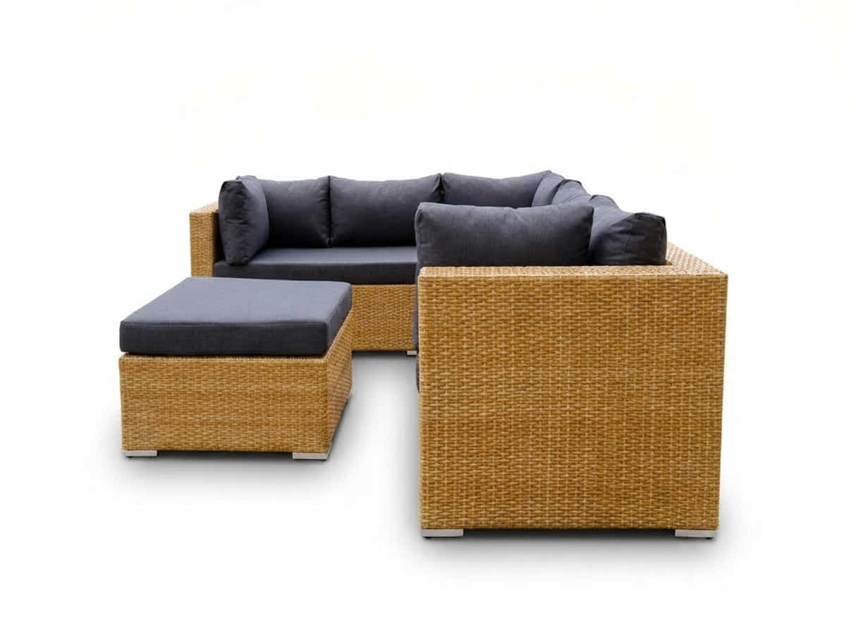 Rimini 4-Piece Lounge Set - Sand + Grey