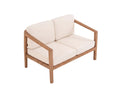 Jason 2-Seater Teak Wood Outdoor Chair – Cream